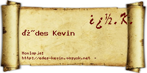 Édes Kevin névjegykártya